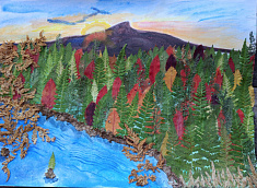 Аппликация «Гора Полюд издалека»