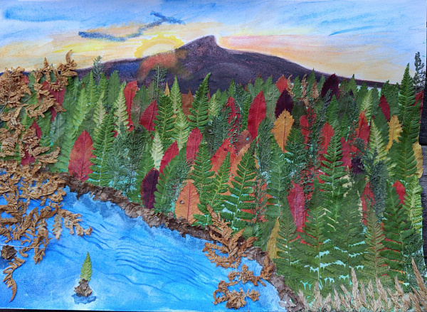 Аппликация «Гора Полюд издалека»