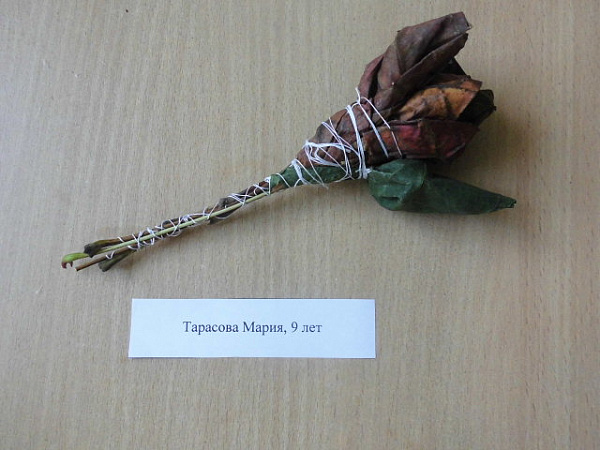 Цветы из природного материала