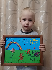 "Мишка на цветочной поляне"