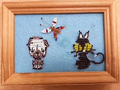 Панно "Котенок и щенок"