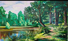 Черное озеро в селе Ключи