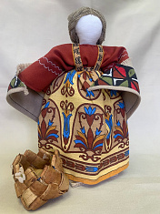 Декоративная композиция: «Луков День» Авторские текстильные куклы в русских народных костюмах.