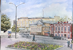 "По улицам родного города. Центральная улица Революции" 2 работа: "По улицам родного города. улица Набережная"