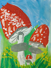 Красавцы мухоморы