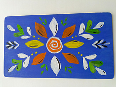 Роспись доски Обвинской росписью