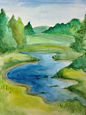 Пруд за городом