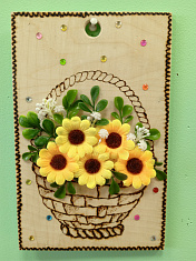 Декоративное панно "Ваза с цветами"