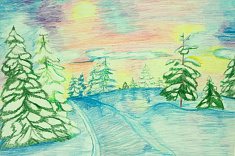 "Зимний закат"