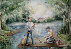 На рыбалке с другом