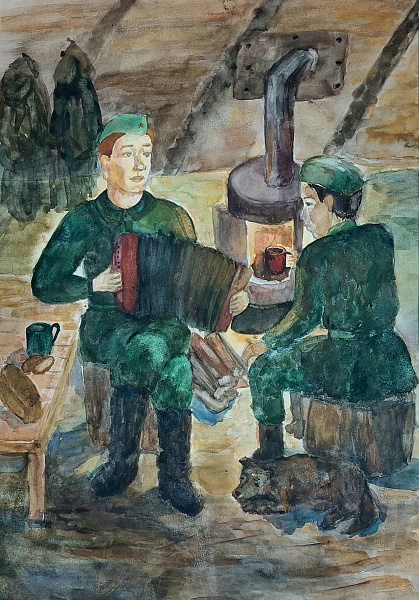 "Бьется в тесной печурке огонь"