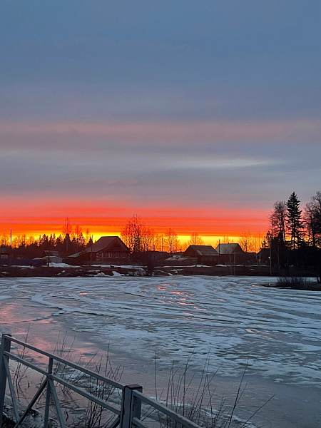 "Закат в деревне"