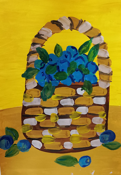 Лукошко с черникой