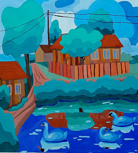 "Лебеди на нашем пруду"