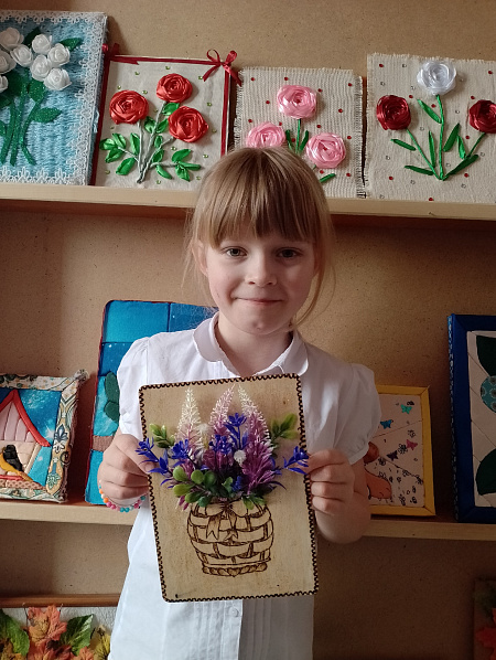 Панно "Корзинка с цветами"