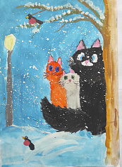 "Котики на прогулке"
