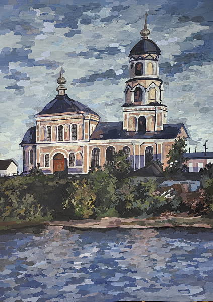 "Вид на храм с р. Кама"