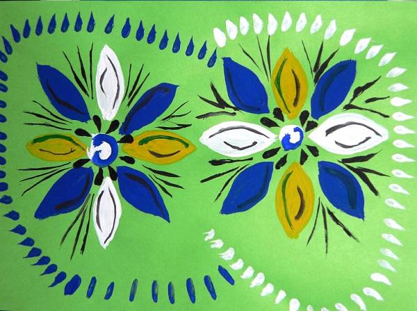 Узоры обвинской росписи